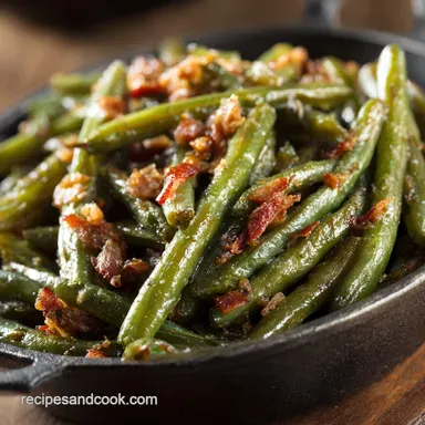 Canned Green Bean Recipes: Smoky Southern-Style Side Dish Recipe Card