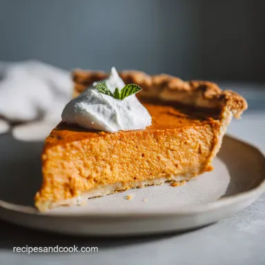 Sweet Potato Pie Recipe: Silky Custard for 8 Servings Recipe Card