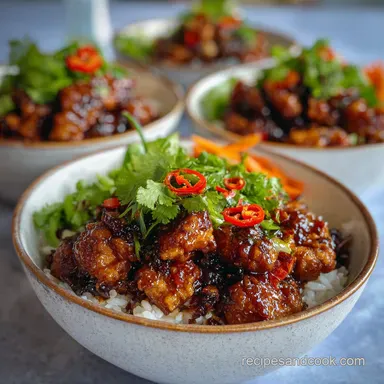 Delicious Sticky Chicken Rice Bowls Recipe - Restaurant Quality