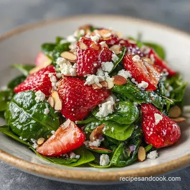 Strawberry Spinach Salad in 20 Minutes Recipe Card