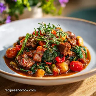 Tuscan Lamb Stew with Potatoes for 6 Servings