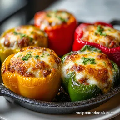Unstuffed Bell Peppers Skillet Recipe in 35 Min Recipe Card