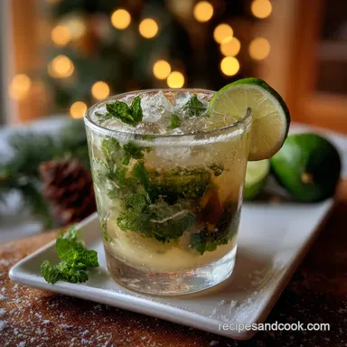 White Christmas Mojitos: Velvety Winter Drink Recipe Card