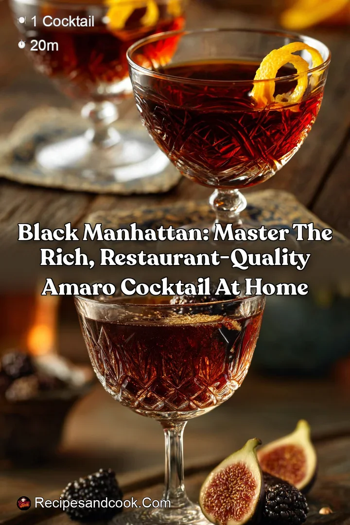 Black Manhattan: Master the Rich  Restaurant-Quality Amaro Cocktail at Home