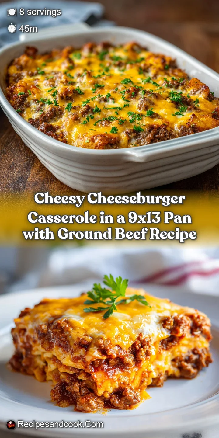 Close-up of a rich, cheesy baked casserole, showing layers of ground beef, pasta, and a perfectly melted, golden crust.