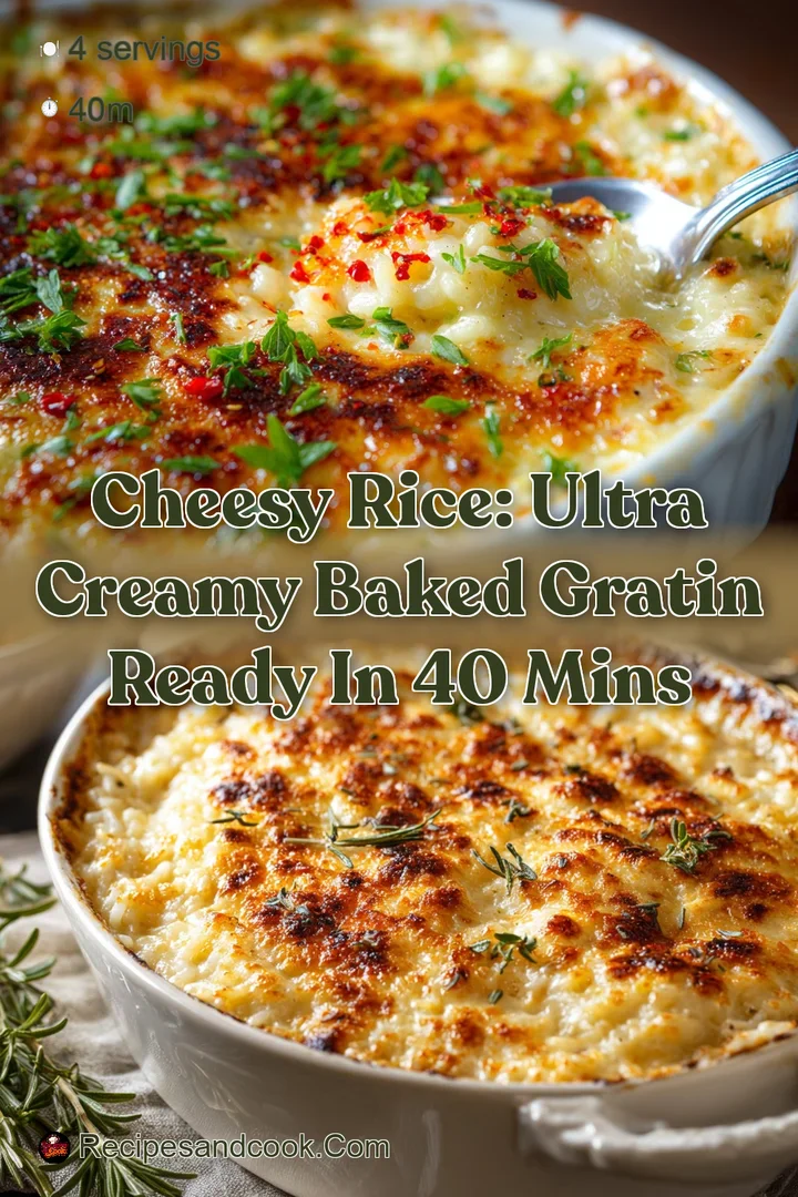 Cheesy Rice: Ultra Creamy Baked Gratin Ready in 40 Mins