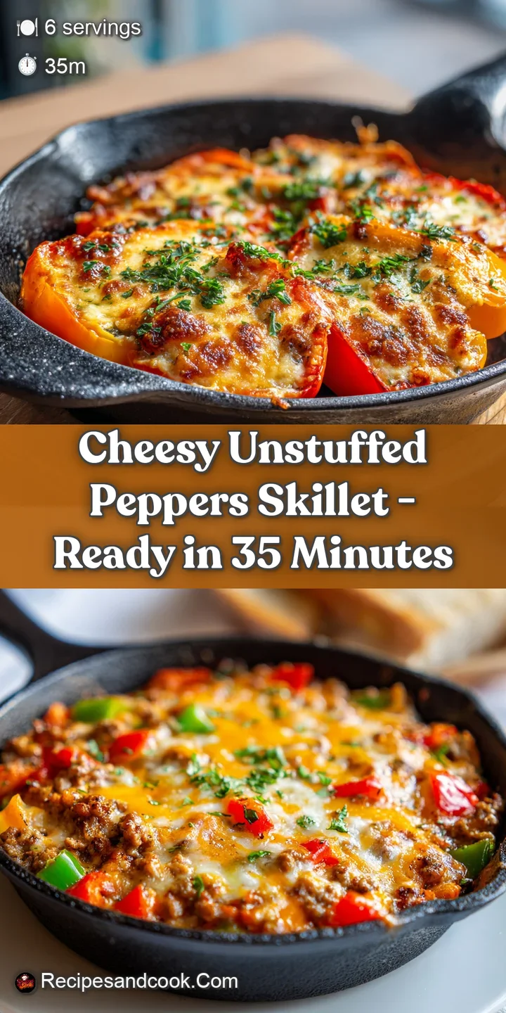 Close-up of glistening bell peppers, rice, and seasoned ground meat in a rich tomato sauce. Notice steam rising from the s...