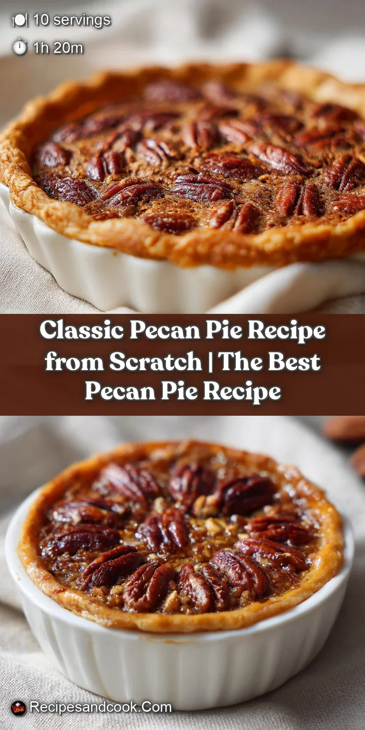 Close-up of warm, gooey pecan pie filling with a crunchy pecan topping, a testament to sweet indulgence.