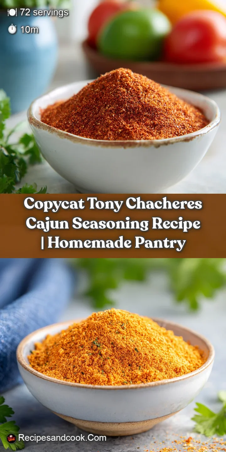 A close-up reveals the coarse, granular texture of the reddish-brown spice blend, dotted with bright green and red specks.