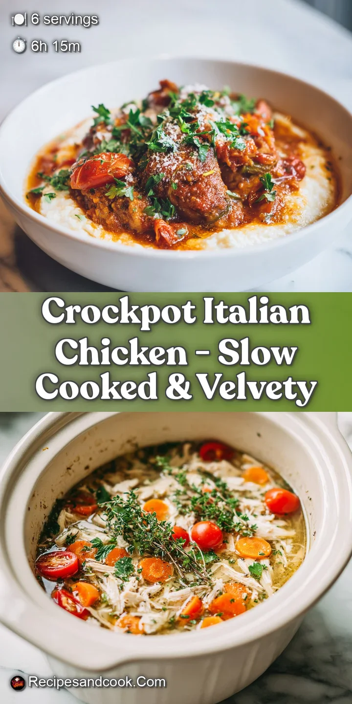 Close-up shows glistening, flavorful chicken in a tomato-based sauce; a warm, comforting and enticing view of dinner.