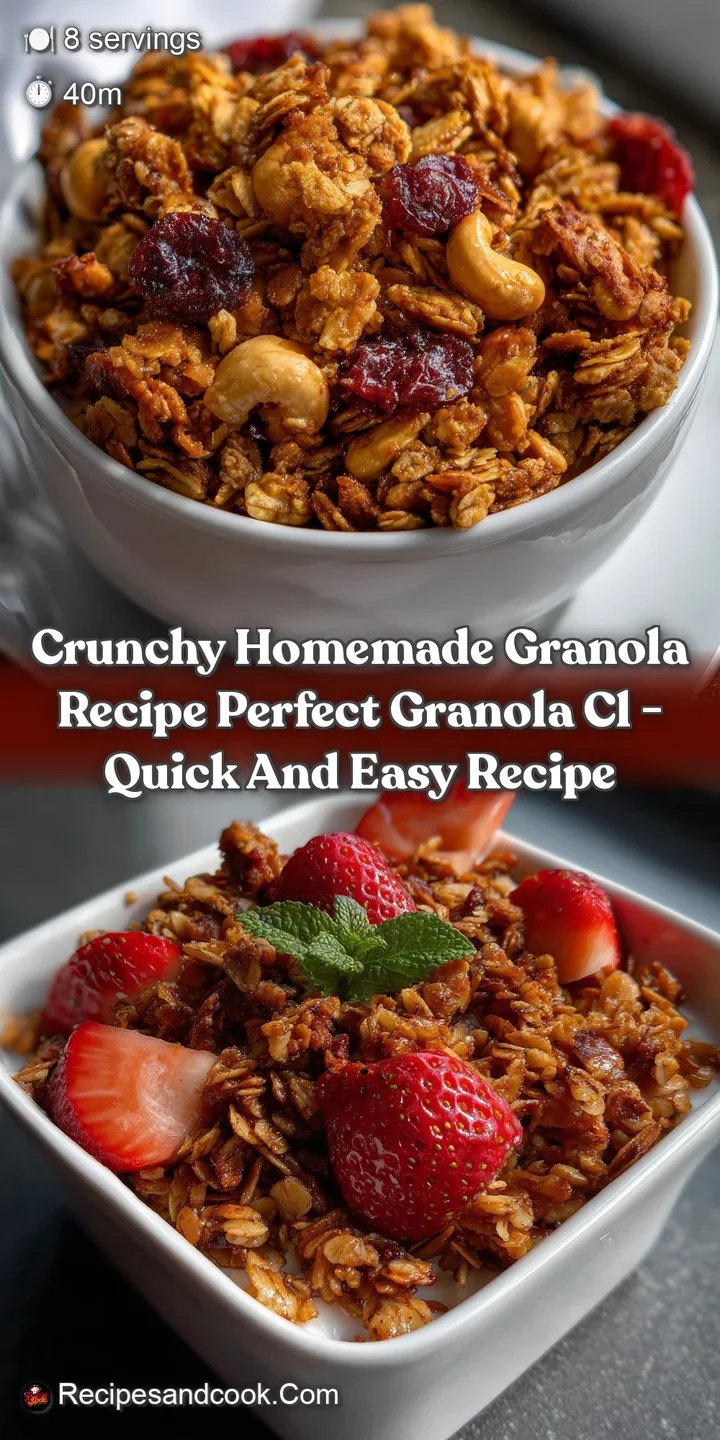 Crunchy Homemade Granola Recipe Perfect Granola CL - Quick and Easy Recipe