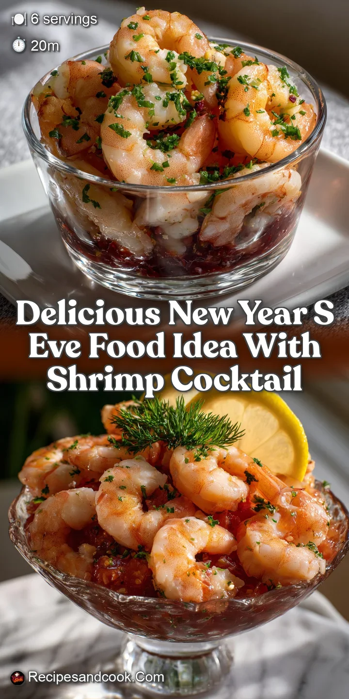 Close-up of succulent shrimp glistening with cocktail sauce, with a contrasting backdrop of fresh parsley and a bright red...