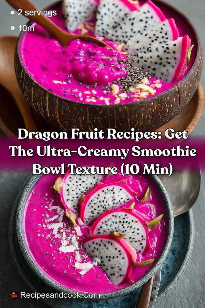 Dragon Fruit Recipes: Get the Ultra-Creamy Smoothie Bowl Texture (10 Min)