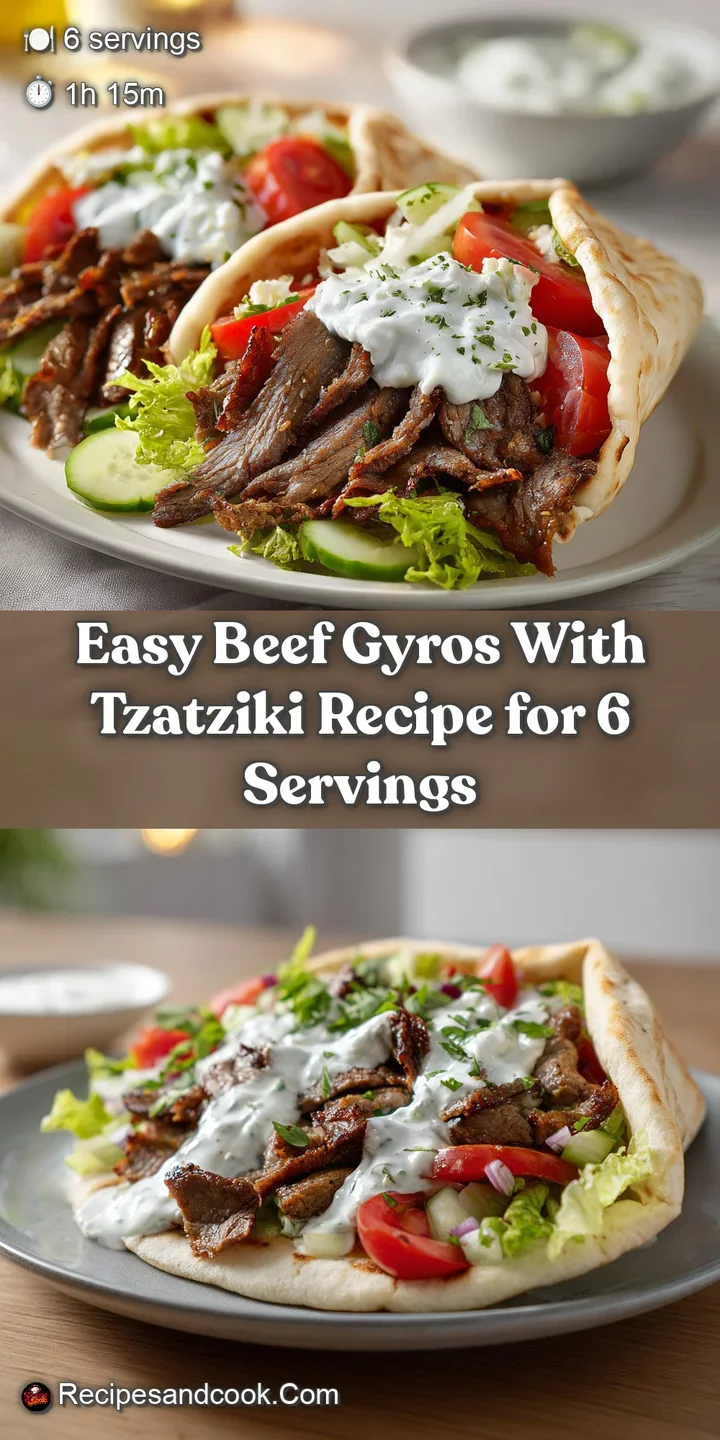 Close-up of gyro filling: seasoned beef, tangy tzatziki, ripe tomatoes, and crisp onion bursting from soft pita.