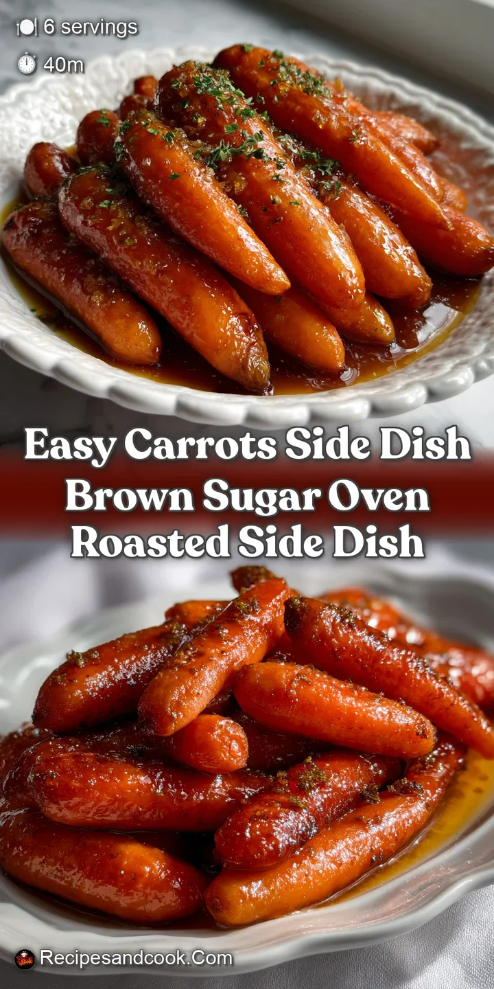 Easy Carrots Side Dish Brown Sugar Oven Roasted Side Dish