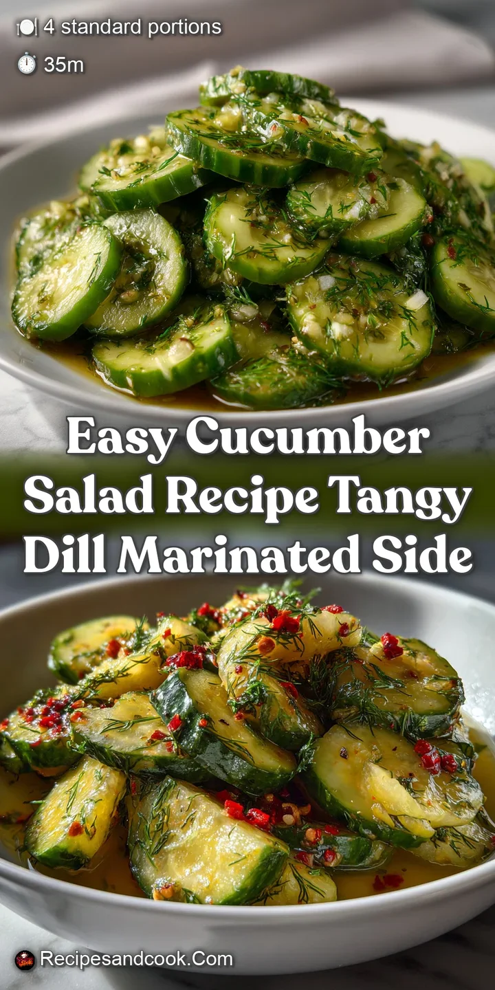 Easy Cucumber Salad Recipe Tangy Dill Marinated Side