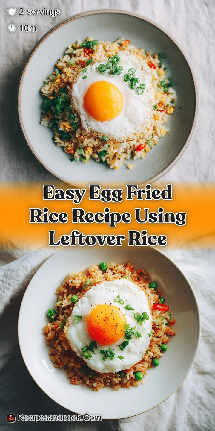 Close-up of glistening egg fried rice, with fluffy scrambled egg pieces and colorful vegetables, hinting at savory aroma.
