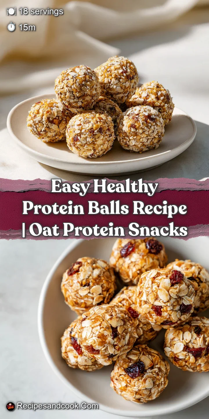 Close-up shot of a single protein ball, highlighting the chewy oat texture speckled with dark chocolate and a hint of gold...