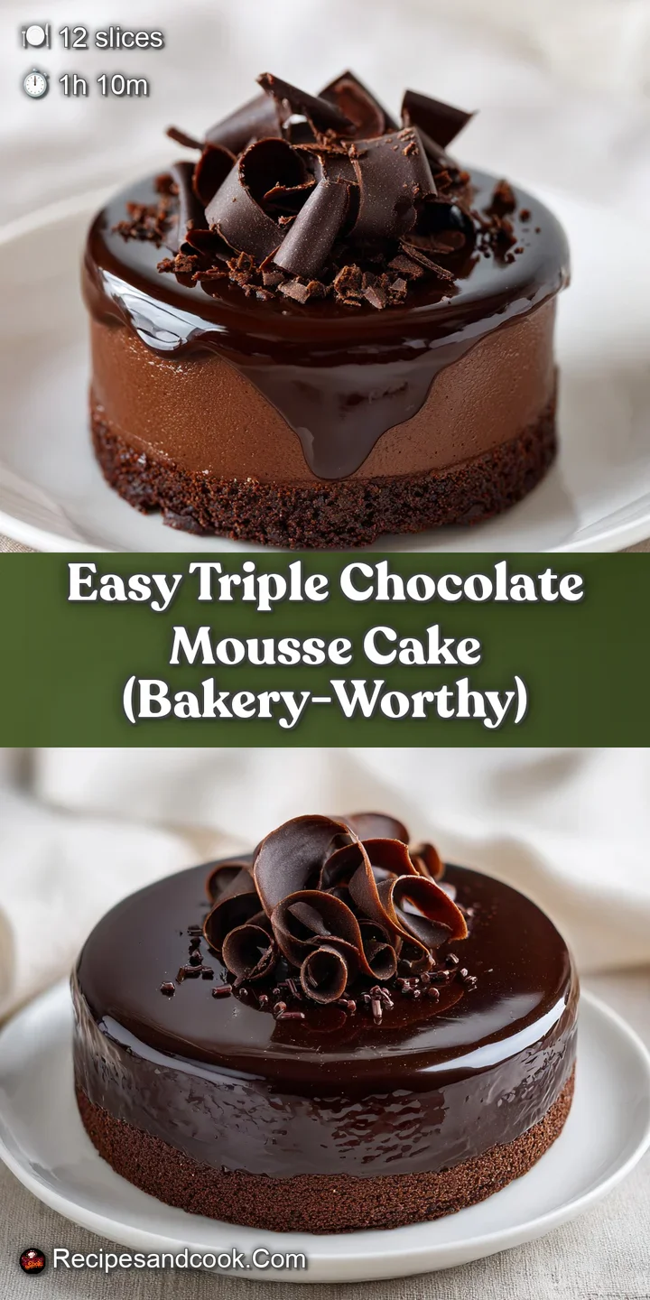 Close-up of velvety chocolate mousse layers showing a smooth, silky texture and rich, deep cocoa tones.