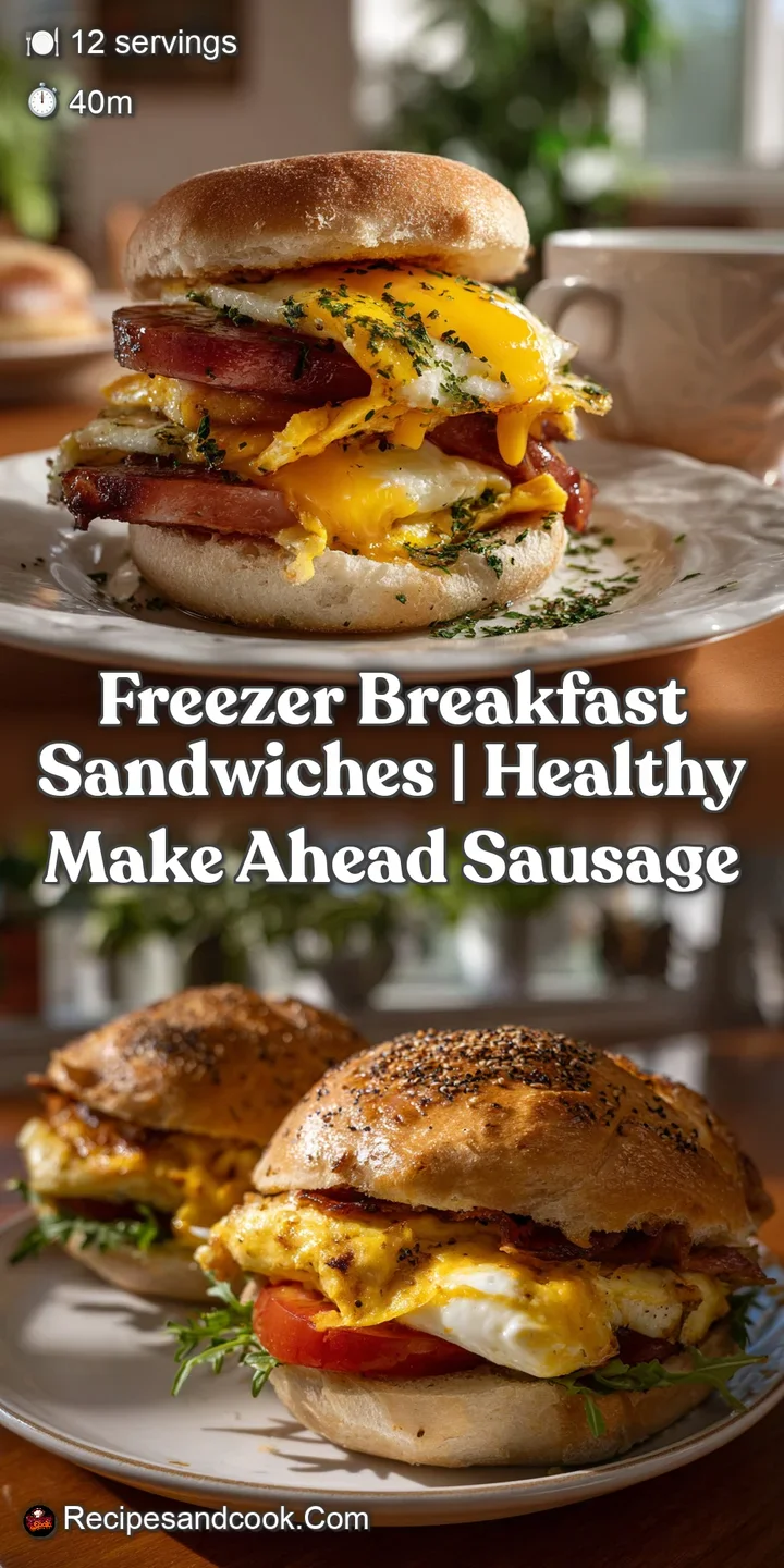 Freezer Breakfast Sandwiches | Healthy Make Ahead Sausage