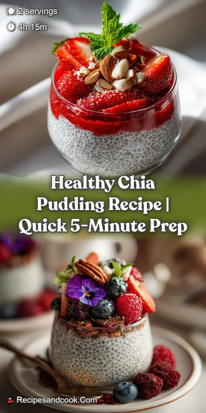 Close-up of a luscious chia pudding, showcasing the creamy texture and colorful layers of fresh fruit and seeds within.
