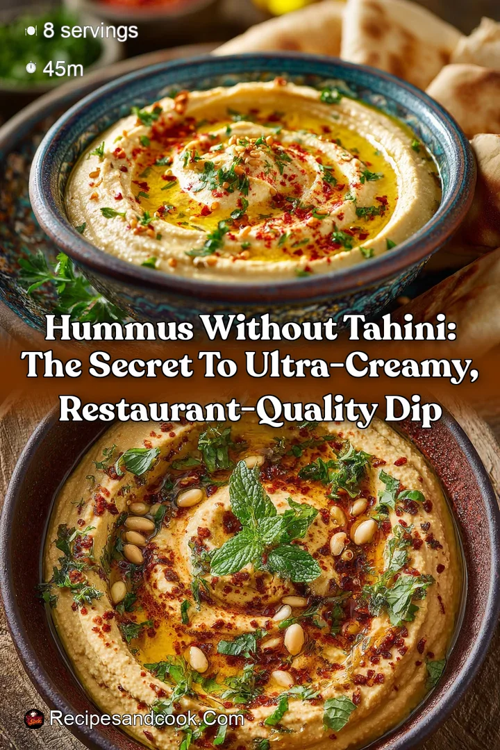 Hummus without tahini: The Secret to Ultra-Creamy Restaurant-Quality Dip