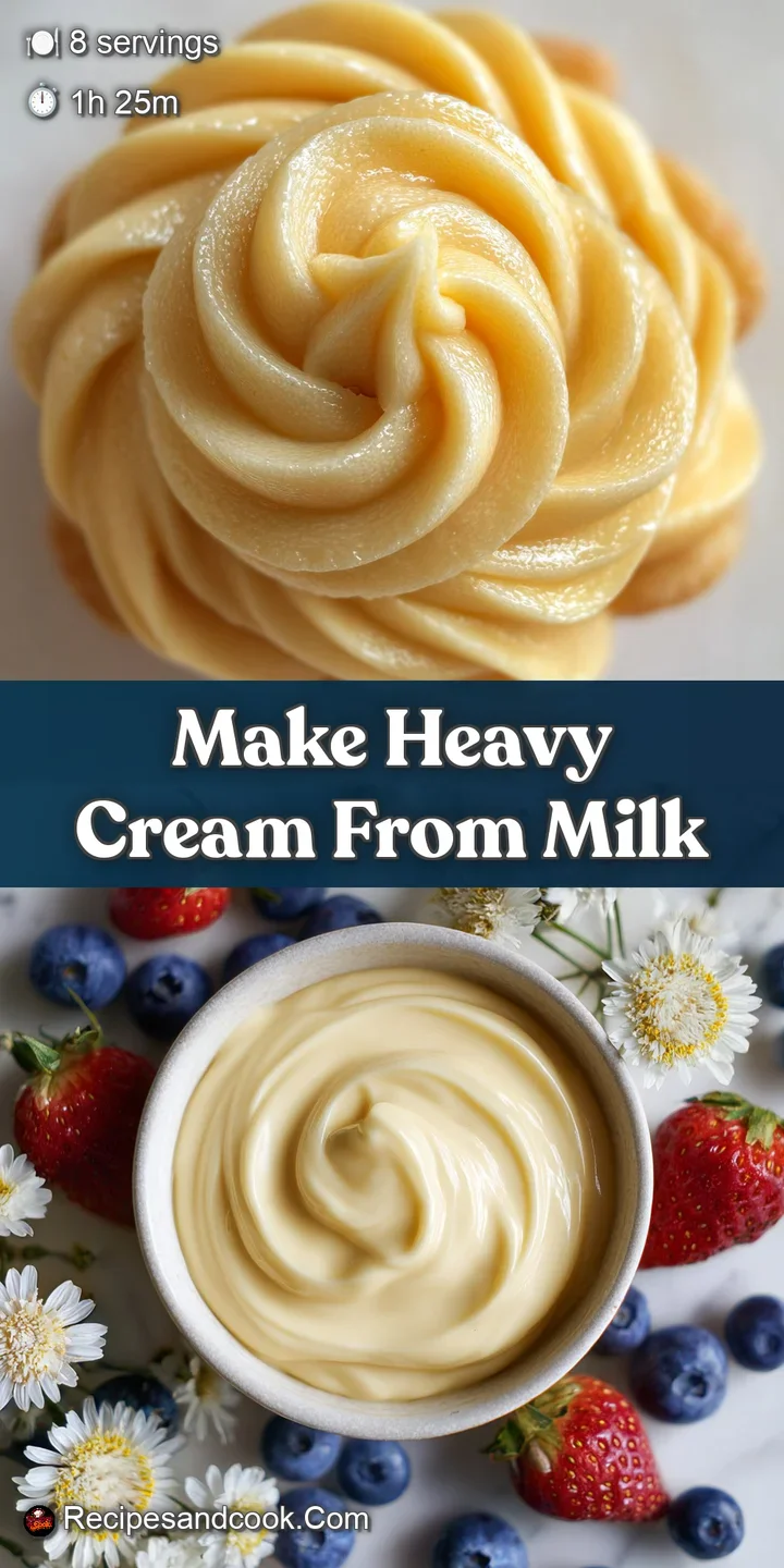 Close-up of luscious, vanilla-flecked cream; shiny and smooth, hinting at a rich, decadent flavor and texture.