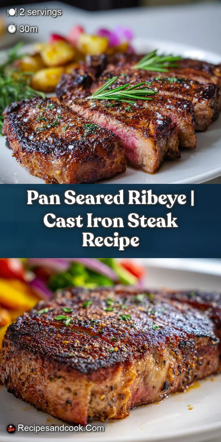 Close-up of a sizzling ribeye steak with a browned crust, glistening fat, and visible grill marks. Delicious!