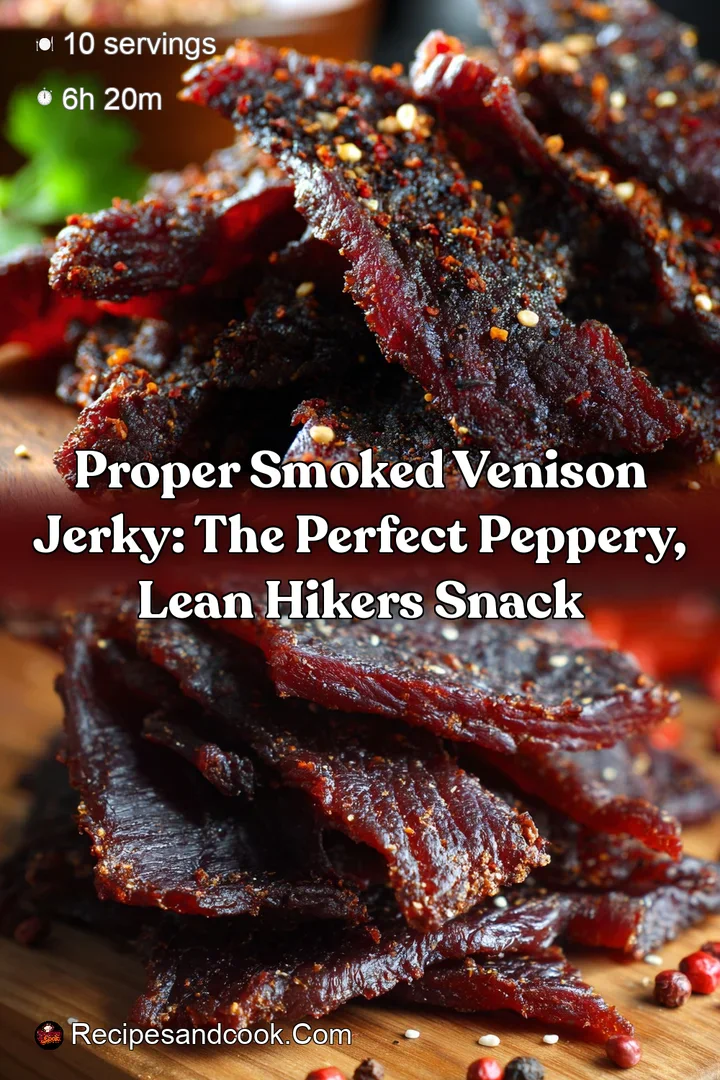 Proper Smoked Venison Jerky: The Perfect Peppery Lean Hikers Snack