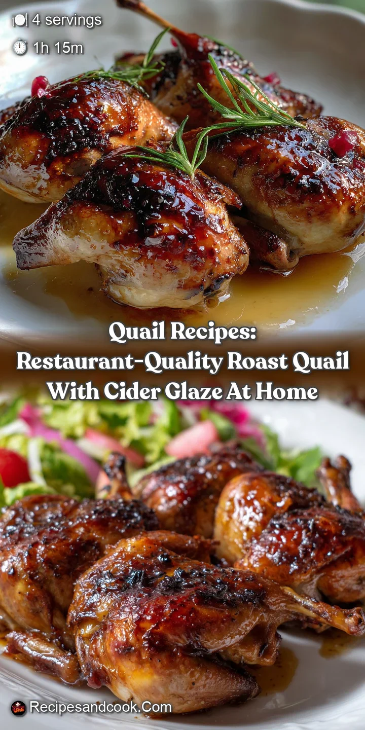 Quail Recipes: Restaurant-Quality Roast Quail with Cider Glaze at Home