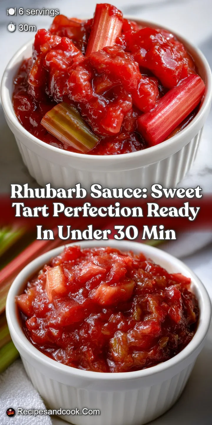 Rhubarb Sauce: Sweet Tart Perfection Ready in Under 30 Min