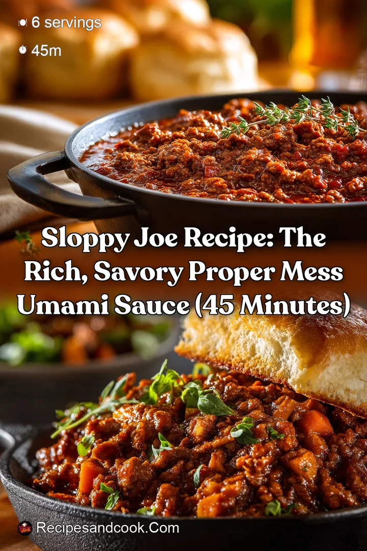 Sloppy Joe Recipe: The Rich  Savory Proper Mess Umami Sauce (45 Minutes)