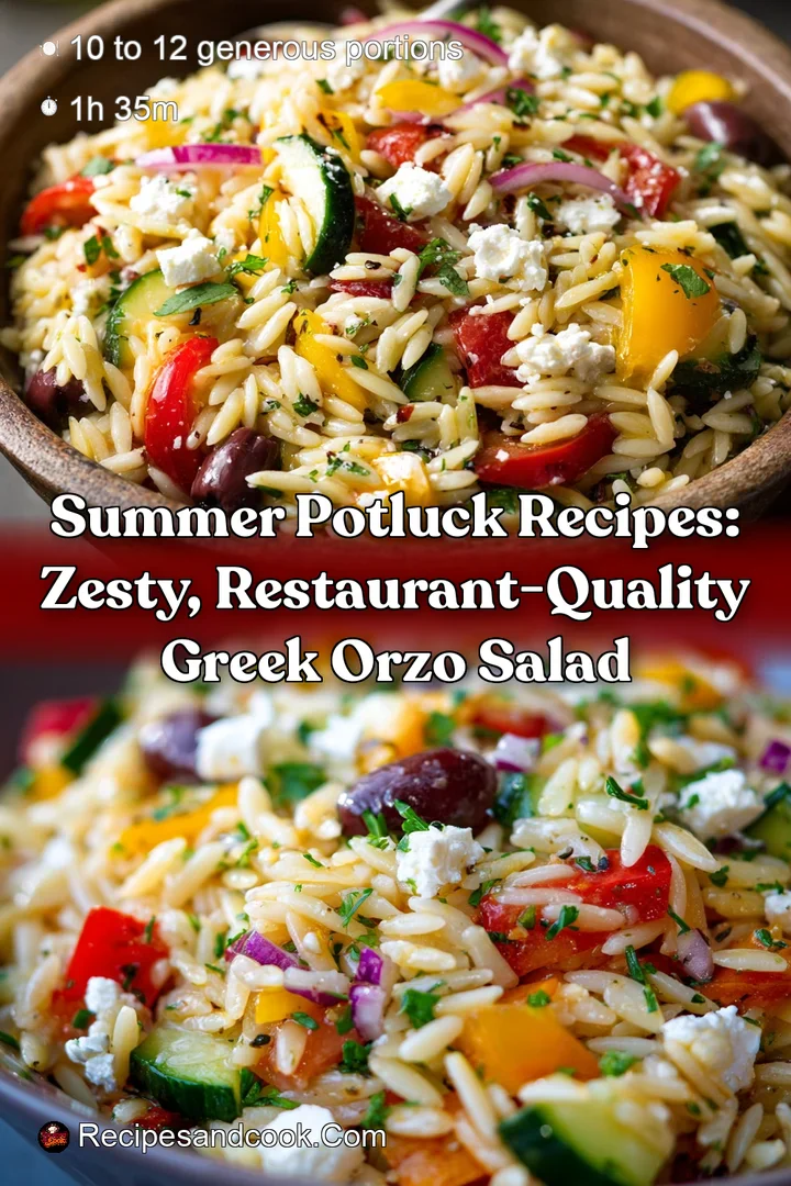 Summer Potluck Recipes: Zesty Restaurant-Quality Greek Orzo Salad