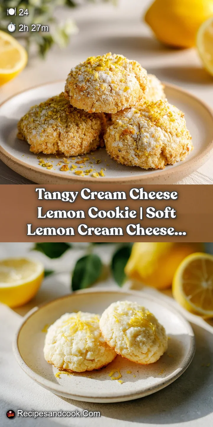 Close-up of a soft, chewy lemon cookie with a visible tang, revealing a tender, crumbly interior.