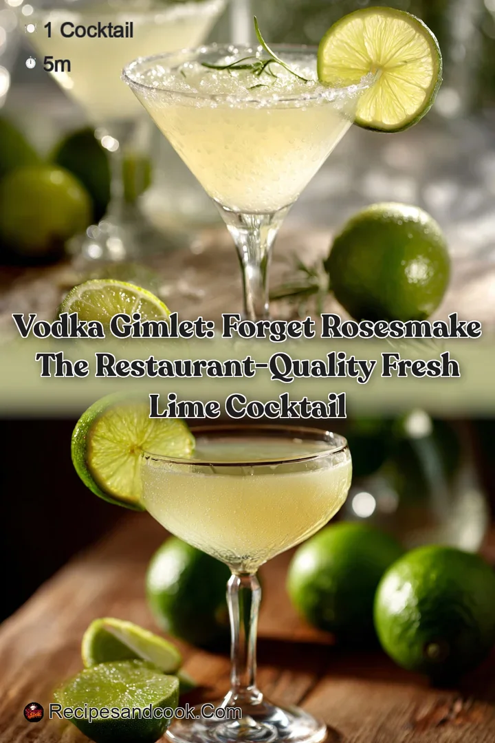 Vodka Gimlet: Forget RosesMake the Restaurant-Quality Fresh Lime Cocktail
