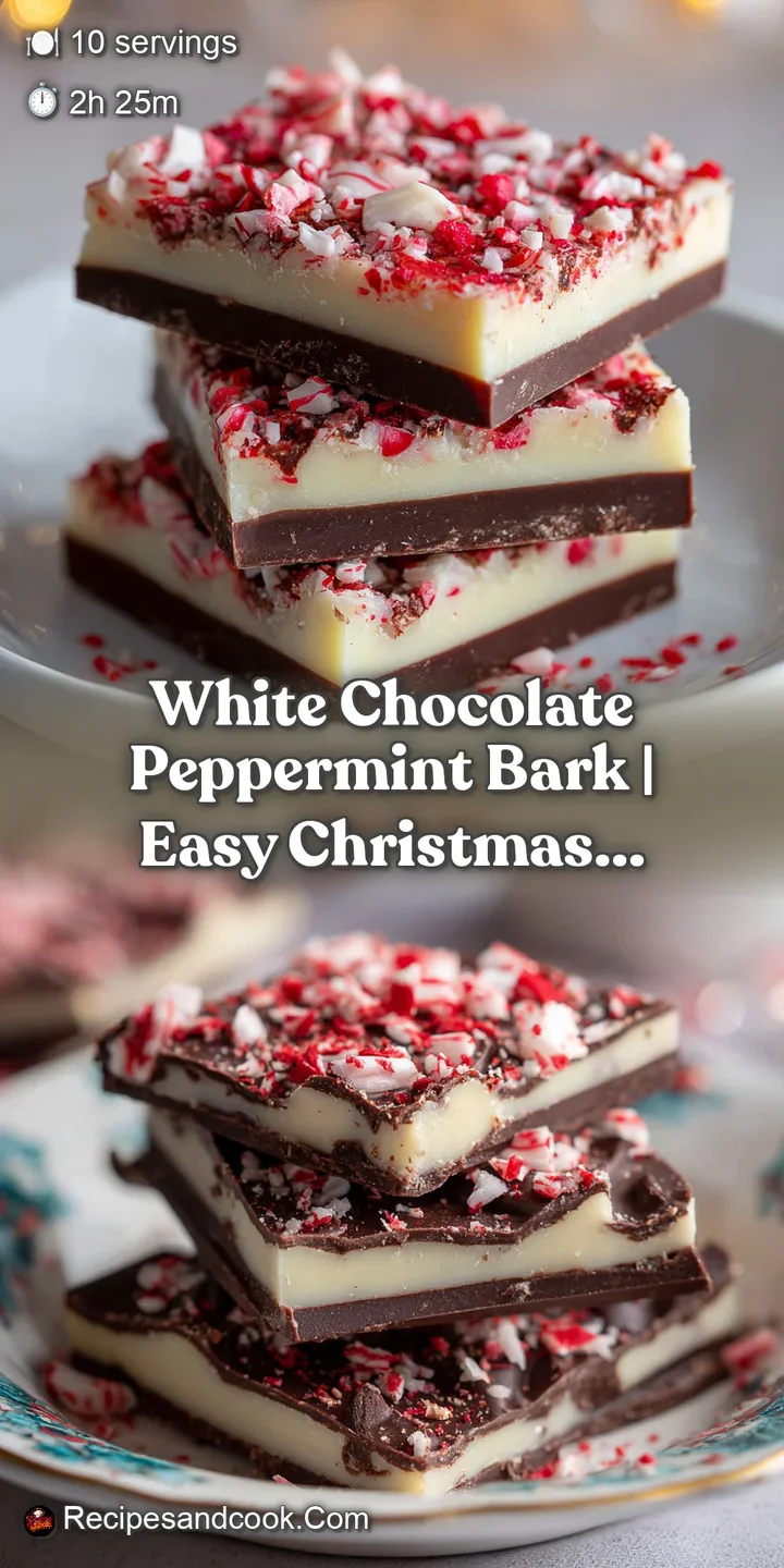 Close-up of creamy white chocolate topped with vibrant red peppermint crystals and a sharp, clean-broken edge.