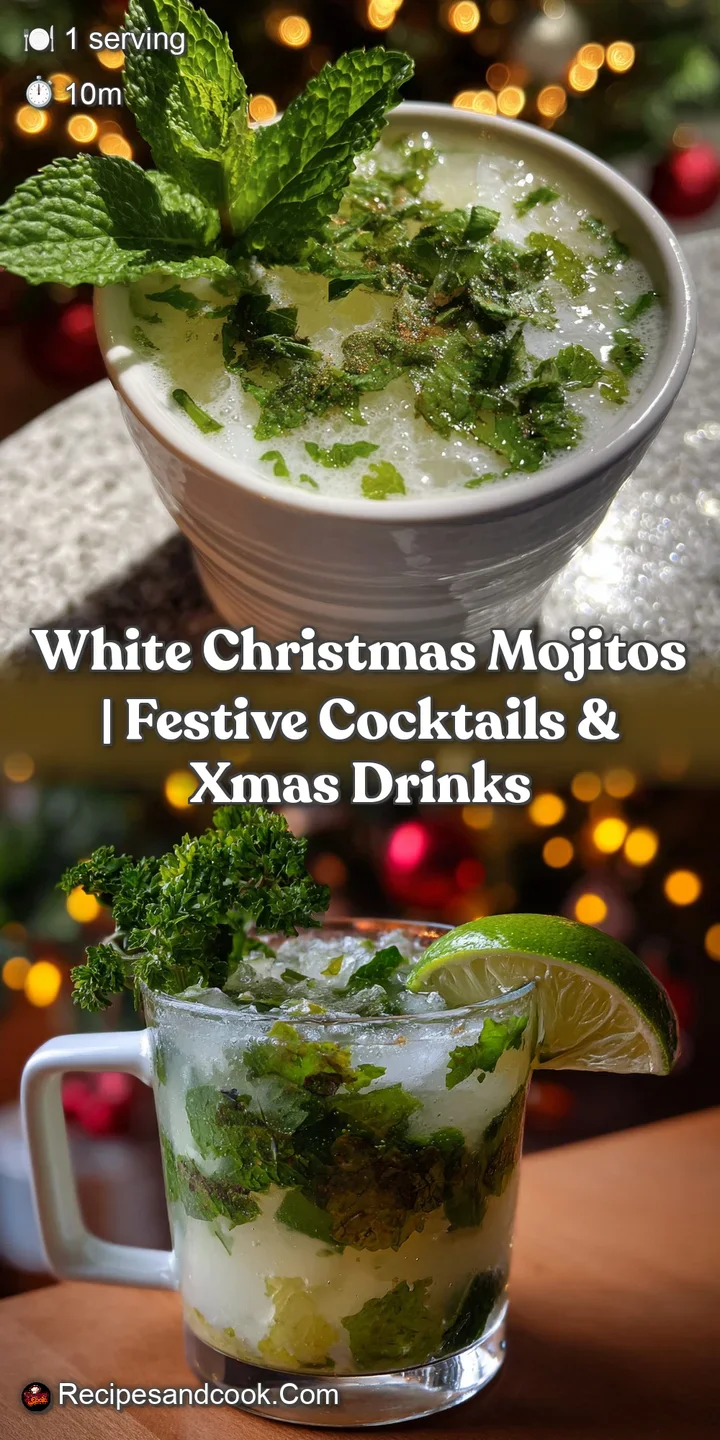 Close-up of a frosty white cocktail with a creamy texture, showcasing sugared cranberry garnish. Refreshing and festive in...