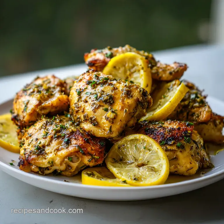 Creamy yogurt-marinated chicken, glistening with herbs, served atop fluffy rice. A vibrant, flavorful Mediterranean delight.