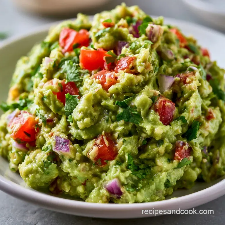 Vibrant green avocado dip in a ceramic bowl served with a side of golden, crispy tortilla chips on a slate board.