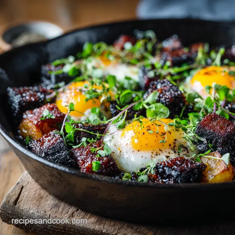 Black Pudding and Apple Hash: the Ultimate British Brunch Royalty presentation