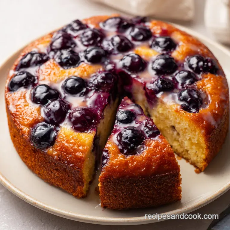 Blueberry Boyfriend Bait: Lemon Glazed Cake