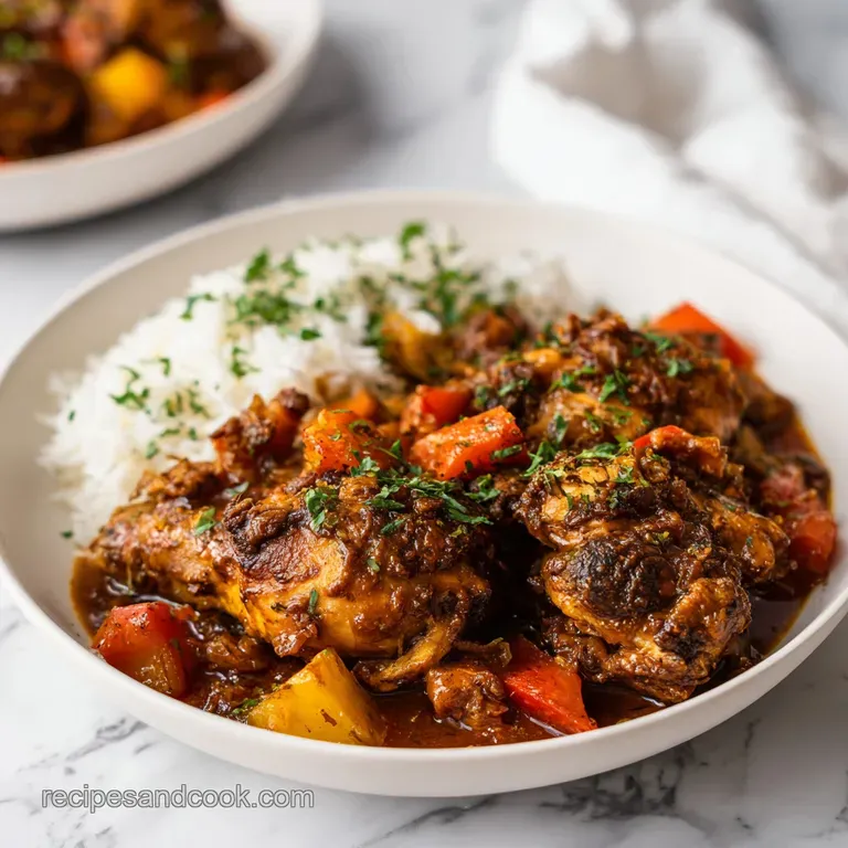 Caribbean Chicken Stew: Rich & Tender