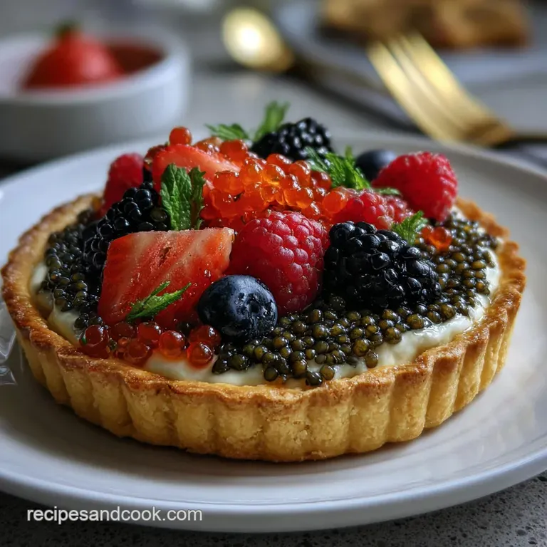 Perfectly Chic and Easy New Years Eve Caviar Tart