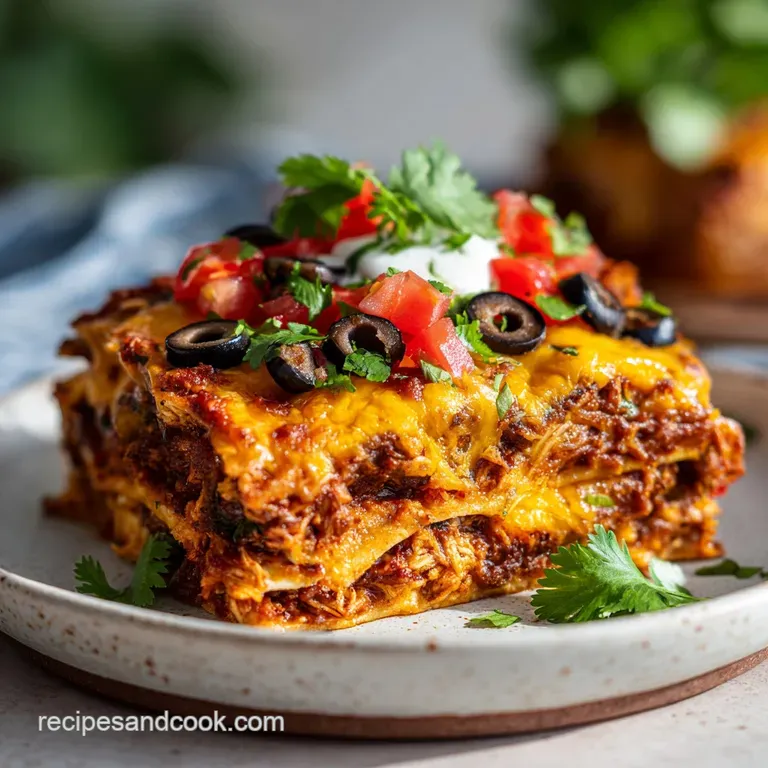 Chicken Enchilada Casserole: Creamy and Layered