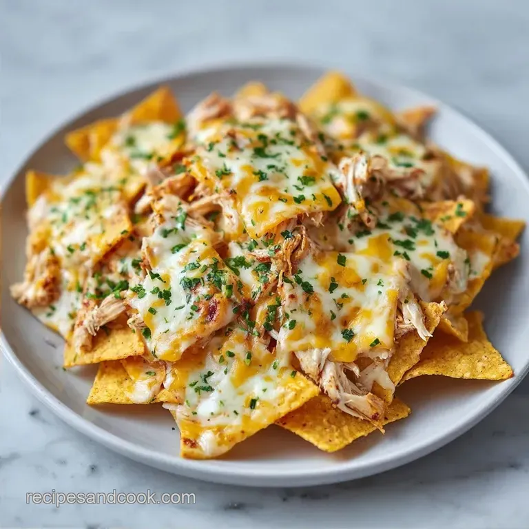 Party-Size Chicken Nachos with Melted Cheese