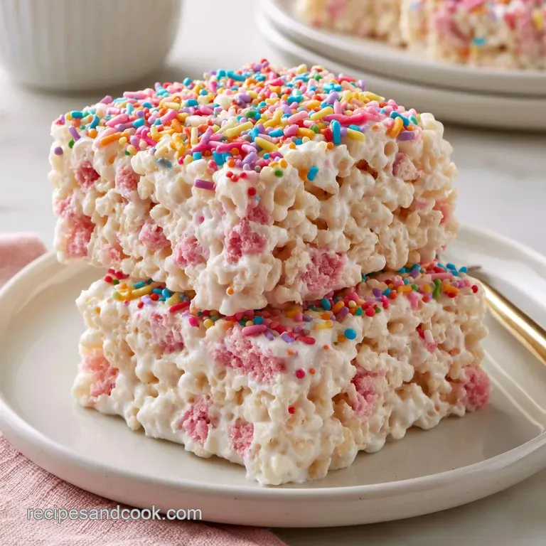 Circus Animal Rice Krispie Treats: Rainbow Sprinkles