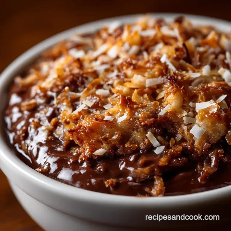 German Chocolate Frosting: the Authentic Coconut Pecan Classic presentation