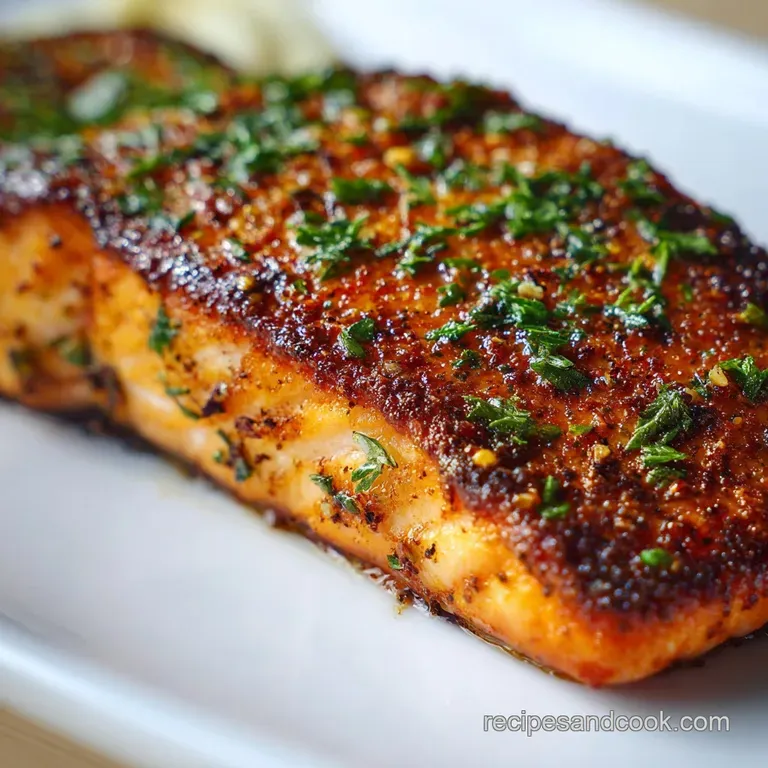 Pan-seared trout on a white plate. Flaky fish with golden edges, bright parsley sprigs, and lemon offer a balanced, appeti...