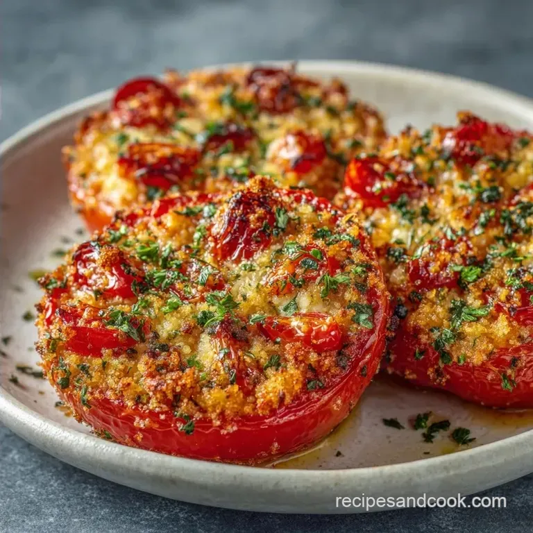 Day 146 Baked Stuffed Tomatoes: Golden and Tangy