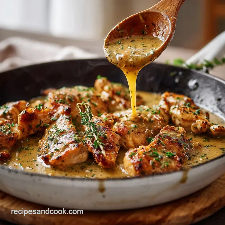 Easiest Chicken Gravy Skillet With Garlic